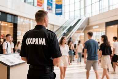 Охранник в ТЦ Создано при помощи ИИ